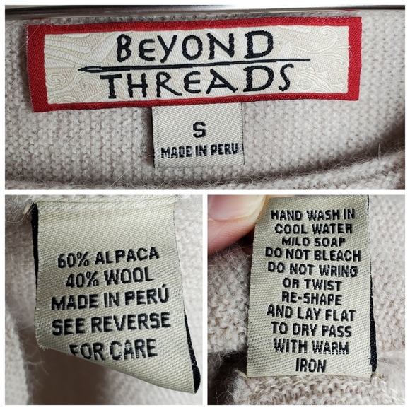 Beyond Threads Alpaca & Wool Cowl Neck Sweater Small S - Picture 7 of 7